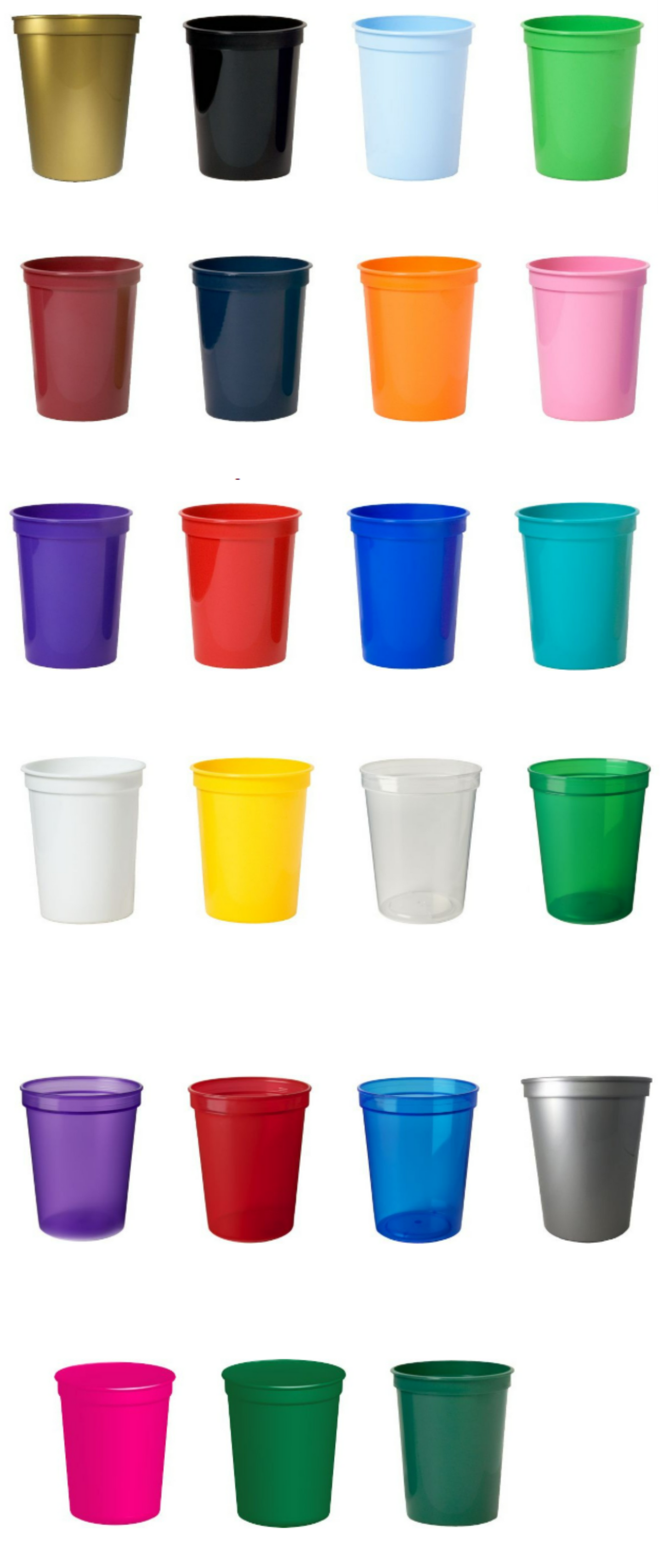 16 Oz. Smooth Stadium Cup (minimum of 100)