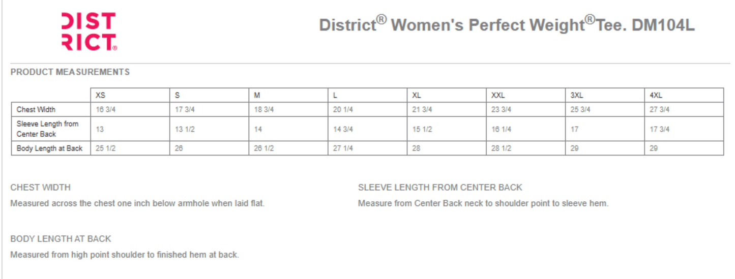 District ® Women’s Perfect Weight ® Tee (DM104L)