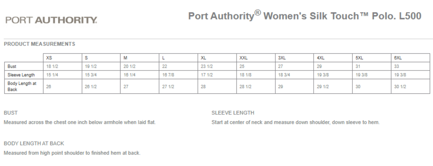 Port Authority® Women's Silk Touch™ Polo (L500)